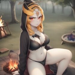 1girls ai_generated breasts cape clothing female female_only happy long_hair midna nintendo ruptuorie small_breasts solo the_legend_of_zelda twili_midna twilight_princess