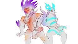 16:9 4k absurd_res anthro cenies duo hand_on_hip hi_res koraidon legendary_pokémon male male/male male_only miraidon muscular nintendo paradox_pokemon pecs pecs_on_glass pecs_touching penis pokémon_(species) pokemon pokemon_sv scalie testicles video_games widescreen