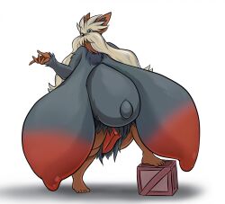 anthro belly_button big_pussy clitoris erect_clitoris erect_nipples female female_only furry gilf hi_res huge_belly hyper hyper_breasts loverk90 old_woman older_female pokémon_(species) pokemon pubic_hair pussy sagging_breasts stoutland tagme thick_thighs