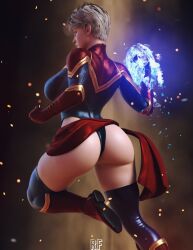 captain marvel from marvel by rude frog