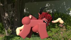 3d artist_request demon exhibitionism gangbang red_body red_eyes red_fur red_skin roblox roblox_avatar source_request succubus tagme