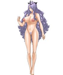 bare_breasts bare_legs big_breasts camilla_(fire_emblem) camilla_(light_of_nohr)_(fire_emblem) completely_nude edit female fire_emblem fire_emblem_fates fire_emblem_heroes huge_breasts large_breasts nintendo nude_edit nude_filter ripped_clothing