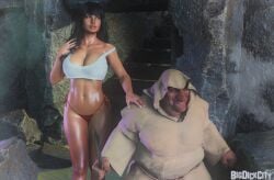 3d 3d_(artwork) big_breasts bigdickcity black_hair brazilian cave curvy druuna dwarf dystopia knife long_hair morbus_gravis panties paolo_eleuteri_serpieri_(artist) posing