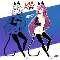 cat_ears cat_tail catgirl lila_(srgrafo) nude purple_hair small_breasts srgrafo