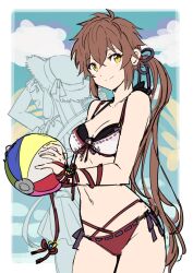 2girls artist_request beach_ball bikini haze_(xenoblade) lora_(xenoblade) tagme tagme_(artist) xenoblade_(series) xenoblade_chronicles_2 xenoblade_chronicles_2:_torna_the_golden_country