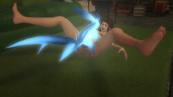 1girls bestiality brown_hair carbuncle fantasy final_fantasy final_fantasy_xiv gpose(ffxiv) hyur missionary_position mythology tagme zoophilia