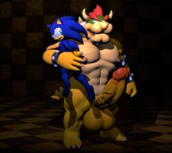 3d_(artwork) anthro anthrofied balls ballsack bara barefoot bottomless bottomless_male bowser completely_nude completely_nude_male crossover dr.ivopingasnik erect_nipples erect_penis erection gay holding holding_partner imminent_sex looking_at_another looking_at_partner male male/male male_only mario_(series) muscular muscular_anthro muscular_male nintendo nipples nude nude_male pecs pectorals penis penis_out sega sfm sonic_(series) sonic_the_hedgehog sonic_the_hedgehog_(series) source_filmmaker veiny veiny_penis yaoi