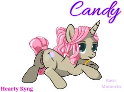 2022 anus ass cutie_mark digital_media_(artwork) equid equine faceless_character faceless_female fan_character female feral fur genitals hair hasbro heartykyng horn horse looking_away looking_back mammal my_little_pony pink_hair pink_tail pony pussy seductive simple_background smile solo text unicorn yellow_body yellow_fur