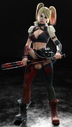 1futa 3d alternate_costume armlet armwear artist_request background balls baseball_bat batman:_arkham_knight batman_(series) big_balls big_lips big_penis black_background black_hair blonde_hair blue_eyes boots breasts cleavage clothed clothed_futanari clothing collared_shirt corset dc dc_comics erection eyeliner eyes facepaint footwear front_view full_body futa_only futanari genitals harley_quinn harley_quinn_(arkham) harley_quinn_(arkham_knight) harness heavy_makeup holding_object human light-skinned_futanari light_skin lipstick looking_at_viewer makeup midriff modified_costume mostly_clothed navel partially_clothed penis penis_under_skirt ponytail presenting presenting_penis puffy_sleeves red_hair red_lipstick ruffled_skirt ruffles shoes short_skirt short_sleeves skirt skirt_lift sleeves solo solo_futa source_request standing stockings tagme thighhighs tied_hair twintails vein veiny_penis