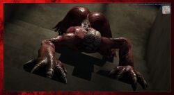 3d anthro ass claws fangs gay grinning humanoid licker looking_at_viewer male male_anthro male_only monster r-a-s-p_(artist) resident_evil resident_evil_3 solo