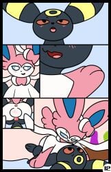 . anal anal_sex animated blush breath duo eeveelution hi_res highguard male male/male male_only nintendo panting penetration pokémon_(species) pokemon ribbons sylveon umbreon video_games