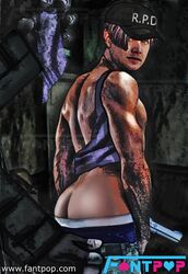 ass capcom fantpop gay leon_scott_kennedy male male_only mr_x resident_evil resident_evil_2 tyrant yaoi