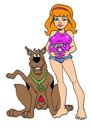 canine daphne_blake dennis_clark dog female hanna-barbera human interspecies male penis pregnant scooby-doo scooby-doo_(character) tagme what zoophilia