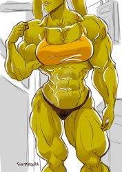 abs breasts female green_skin hera_syndulla hyper_muscles muscular muscular_female roemesquita solo_female sports_bra star_wars twi'lek