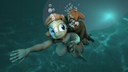 3d big_breasts breast_grab breasts busty button_mash_(mlp) cream_heart_(mlp) daemont92 diving female friendship_is_magic grope hasbro incest looking_back male mother_and_son my_little_pony nipples nude nudity penis piggyback skinny_dipping smiling source_filmmaker straight swimming underwater