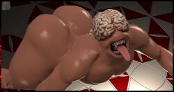 3d anthro ass big_hips big_thighs brain fangs gay huge_butt humanoid licker male male_anthro male_only monster nude r-a-s-p_(artist) resident_evil resident_evil_3 submissive_male tongue