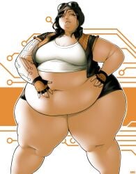 1girls bbw belly better_with_salt big_belly big_breasts breasts chelli_lona_aphra doctor_aphra_(series) fat female hand_on_belly obese overweight star_wars thick_thighs thighs