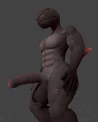 anthro big_penis cerberus_the_demogorgon demogorgon dick erection foreskin humanoid male male_demogorgon_(stranger_things) male_only monster muscular_male nude pecs penis solo stranger_things