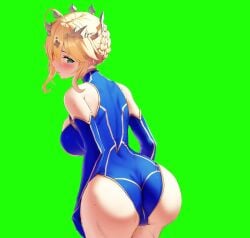 1girls absurd_res alternate_version_available animated artoria_pendragon artoria_pendragon_(lancer) ass ass_focus bare_shoulders bent_over big_ass big_breasts blonde_hair blue_leotard blush braid braided_bun crown curvy detached_sleeves dripping elbow_gloves fat_ass fate/grand_order fate_(series) green_eyes green_screen halterneck hand_on_leg hand_on_thigh happymonk highres hourglass_figure huge_ass huge_breasts large_ass large_breasts leaning_forward leotard looking_at_viewer looking_back no_sound round_ass shaking shaking_butt sideboob solar_(happymonk) solo sweat thick_ass thick_thighs thighs tied_hair tight_clothing tight_fit turning_head video voluptuous wet_body