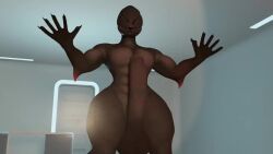 3d animated anthro balls big_penis cerberus_the_demogorgon demogorgon dunkin_kk_(artist) erection huge_cock humanoid large_penis looking_at_another male male_demogorgon_(stranger_things) male_only monster muscular_male no_sound nude short_playtime solo tagme thick_ass_monster video