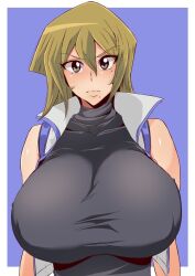 1girls alexis_rhodes alexis_rhodes_(arc-v) alternate_breast_size bare_shoulders big_breasts breasts busty clothed clothes clothing curvaceous curvy curvy_body curvy_female curvy_figure facing_viewer female female_focus female_only front_view giant_breasts huge_breasts human human_only humanoid large_breasts long_hair looking_at_viewer massive_breasts mole mole_under_mouth mucc slim_waist solo solo_female tenjouin_asuka tight_clothing tight_shirt voluptuous yu-gi-oh! yu-gi-oh!_gx