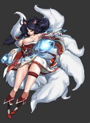 1girls 9_tails ahri animal_ear_fluff animal_ears animal_girl big_breasts black_hair breasts busty child_bearing_hips cleavage clothing curvaceous curves curvy curvy_body curvy_female curvy_females curvy_figure curvy_hips eyelashes eyeliner eyeshadow facial_markings female fluffy fluffy_ears fluffy_tail fluffy_tails fox fox_ears fox_girl fox_tail furry_tail glistening glistening_body glistening_breasts glistening_genitalia glistening_hair glistening_penis glistening_skin grin hips hourglass_figure huge_breasts humanoid inner_ear_fluff kemonomimi kitsune large_breasts league_of_legends light-skinned_female light_skin lips lipstick long_hair multiple_tails mushypeas naughty_face nine_tailed_fox pale-skinned_female pale_skin riot_games seduction seductive seductive_eyes seductive_look seductive_mouth seductive_smile suggestive suggestive_gesture suggestive_look suggestive_pose tail thick_thighs thighs vastaya video_games voluptuous wide_hips yellow_eyes