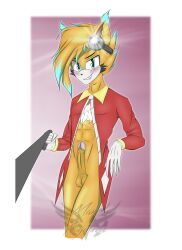 abs anthro blue_eyes boner crystal emperor fan_character fur_on_chest furry glasses half-dressed leash light_reflection maxlike oc orange_fur original_character penis red_jacket sega smirk sonic_(series) sonic_oc tinik_the_crystal_hedgehog unzipped_jacket yellow_cape