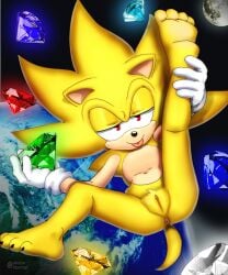 anthro asshole cuntboy cuntboy_only feet furry gay intersex pussy seductive sega sonic_(series) sonic_the_hedgehog sonic_the_hedgehog_(series) space spread_legs super_sonic tagme