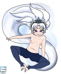 alpha_channel alternate_costume blue_eyes bluelimelight bottomless breasts edg_zoe esports_series feet heterochromia human league_of_legends long_hair looking_at_viewer multicolored_hair nipples purple_eyes riot_games silver_hair stockings toes transparent_background white_skin zoe_(league_of_legends)