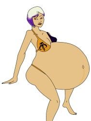 1girls belly big_belly bikini female huge_belly hyper_pregnancy katar789 linea_nigra pregnant sabine_wren star_wars star_wars_rebels