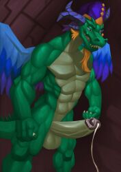 abs activision anthro anthrofied balls ballsack bara bottomless bottomless_male completely_nude completely_nude_male cum cum_drip erect_penis erection kelvin_(spyro) kittikary male male_only muscular muscular_anthro muscular_male nude nude_male pecs pectorals penis penis_out spyro_reignited_trilogy spyro_the_dragon