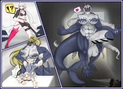 1futa 1girls abs ass_expansion axolotl_tf balls blue_skin breast_expansion fate_(series) female futanari futanari_transformation grey_skin huge_breasts jeanne_alter jeanne_d'arc_(fate) monsterification mouth_nipples navel nipple_mouth nipples penis rape sex shark shark_fin shark_girl shark_humanoid shark_tail shark_teeth skin_color_change species_transformation thick_thighs thigh_expansion transformation transformation_sequence unusual_anatomy wide_hips