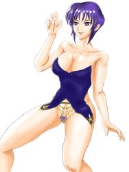 1girls alternate_version_available bare_arms bare_legs bare_shoulders bare_thighs bottomless breasts cleavage collarbone female female_only female_pubic_hair fire_emblem fire_emblem:_the_blazing_blade large_breasts legs morison_no.1 nintendo open_mouth pubic_hair purple_eyes purple_hair riding smile solo thighs ursula_(fire_emblem) villain white_background