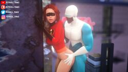 3d dark-skinned_male dark_skin disney elastigirl frozone helen_parr interracial lucius_best mature_female milf pixar superhero superheroine the_incredibles