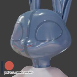 absurd_res anthro blender_(software) comorito disney female hi_res judy_hopps lagomorph leporid mammal mask rabbit rubber solo zootopia