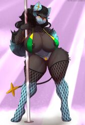 big_breasts female luxray pokémon_(species) pokemon pokemon_(species) skylosminkan tagme thick_thighs