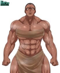 big_breasts dark-skinned_female dark_skin huge_breasts muscular_female nayah_(psychostuff) original_character psychostuff sweat tagme warrior