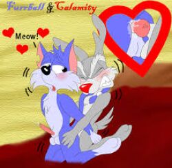 anal_sex calamity_coyote canine couple_(romantic) couple_love coyote cum_in_ass domestic_cat feline furrball gay gay_domination gay_sex male/male male_only male_penetrating_male smooth_fur tiny_toon_adventures warner_brothers