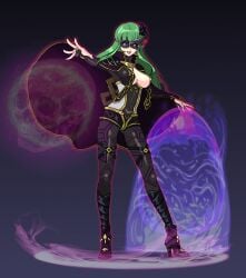 alternate_costume cape cleavage corrupted corruption enchantress female female_only fire_emblem fire_emblem_echoes:_shadows_of_valentia heels isobe_winding mask nintendo palla_(fire_emblem)