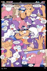 3_toes 4_fingers anthro babs_bunny breasts buster_bunny clothed clothing comic dam_(artist) dialogue english_text feet female fifi_la_fume fingers group hi_res lagomorph leporid male mammal mephitid page_75 plantigrade rabbit skunk speech_bubble straight_hair text tiny_toon_adventures toes toons toony train vehicle warner_brothers