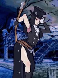 1boy 1femboy androgynous animated arc_system_works ass buttjob clothed femboy feminine_male girly guilty_gear guilty_gear_strive male milkdew_millum mp4 no_sound otoko_no_ko pole_dancing stripper_polearm testament_(guilty_gear) thick_thighs top_hat trap video