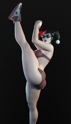 1girls 3d baseball batman:_arkham_knight batman_(series) big_ass bra dc dc_comics facepaint female female_only harley_quinn harley_quinn_(classic) harley_quinn_(injustice) headwear injustice_2 leg_up panties pitcher pitching smitty34 sneakers solo tagme thick_thighs