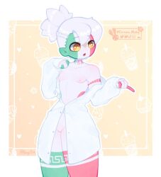 countryhumans countryhumans_girl cuntboy cuntboy_only dream_moky femboy hourglass_figure intersex mexico_(countryhumans) partially_clothed pussy solo tagme white_hair