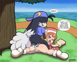 ass_focus begging_for_cum blush blush cabbit cock_ring cum_in_pussy cum_inside from_behind_position glowing klonoa klonoa_(series) lolo_(klonoa) monkey_girl orgasm_face outdoor_sex partially_clothed pepamintop spread_legs spreading staring_at_penis under_a_tree