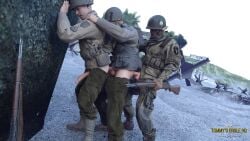 anal anal_sex anal_sex army exhibitionism fuck_train gay gay_male gay_sex gay_threesome group group_sex medal_of_honor_airborne military outdoors soldier soldiers tommys_eagle_hq uniform ww2
