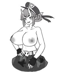 1girls female female_only hell_warden_emma huge_breasts massive_breasts the_battle_cats topless