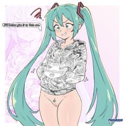hatsune miku from vocaloid by piutahayo