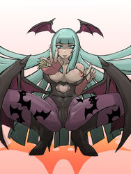 clothing darkstalkers medium_breasts morrigan_aensland onigiri_(artist) pointy_chin succubus tagme