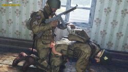 anal anal_sex army doggy_style fucked_from_behind gay gay_male gay_sex male medal_of_honor_airborne military soldier soldiers tommys_eagle_hq uniform ww2