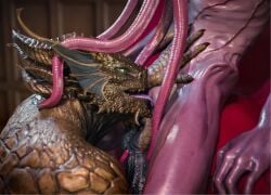 3d_(artwork) animal_genitalia ansur_(baldur's_gate) anthro anthro_on_anthro anthro_penetrated anthro_penetrating anthro_penetrating_anthro baldur's_gate baldur's_gate_3 beepyromancer bronze_scales cheek_frill cheek_spikes claws digital_media_(artwork) dragonborn_(dnd) dungeons_and_dragons duo face_tentacles facial_spikes fingering genital_slit genitals green_eyes hand_on_belly hasbro hi_res horn inside interspecies kneeling larian_studios male male/male male_penetrated male_penetrating male_penetrating_male mind_flayer muscular muscular_anthro muscular_male nude open_mouth oral penetration purple_body purple_skin purple_tongue scalie sex slit_fingering slit_licking slit_penetration slit_play solo_focus spikes spikes_(anatomy) standing teeth tentacle tentacle_on_hand tentacle_on_head teratophilia the_emperor_(baldur's_gate) tongue tongue_out wizards_of_the_coast